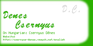 denes csernyus business card